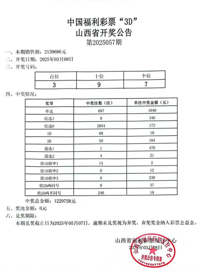 最新的彩票中奖号码